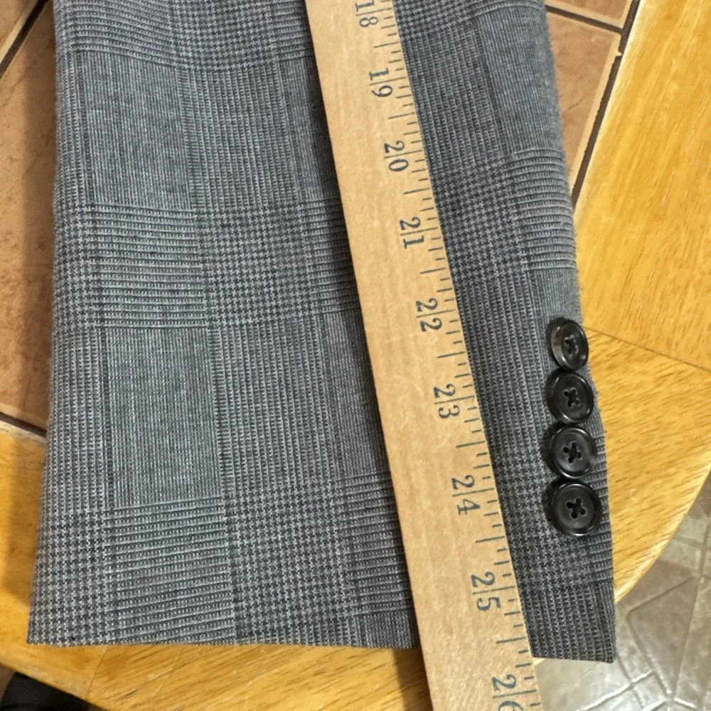 Vintage Lacrosse 2 Piece Suit Mens Sz 42L Pants 36 x 30 Gray Glen Plaid USA Made